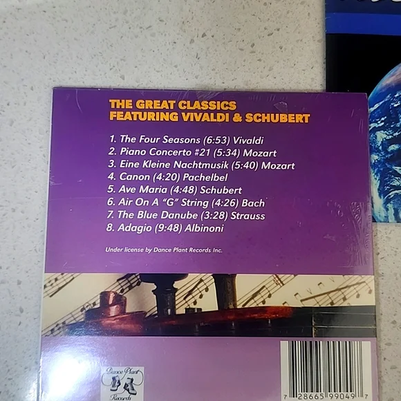 6 CDs , Reading music, Vivaldi &Shubert, Relaxing Melodies,Intimate Piano - Picture 7 of 14